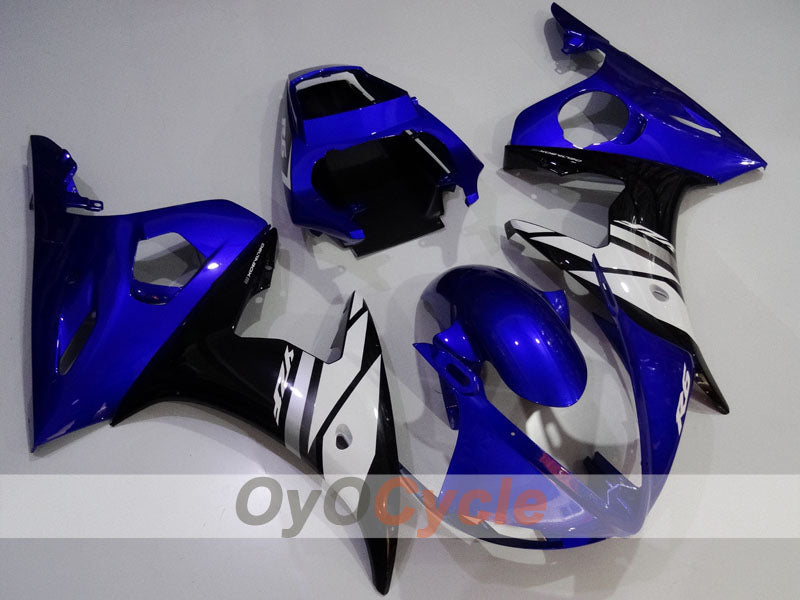 Injection Fairing kit for 03-04 YZF-R6 - Blue, White, Black - Factory Style #OYO87905821 Main image