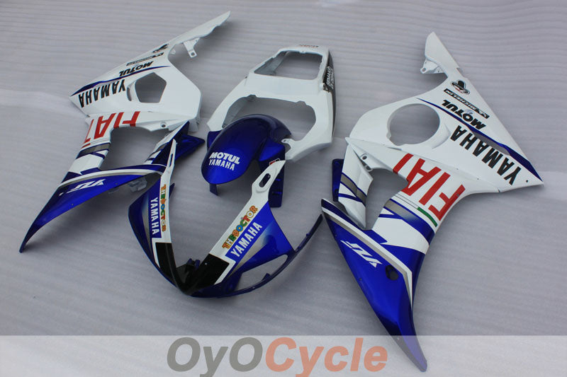 Injection Fairing kit for 03-04 YZF-R6 - Blue, White - FIAT, MOTUL #OYO87905825 Main image