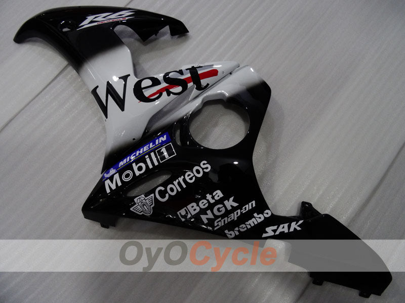 Injection Fairing kit for 05 YZF-R6 - White, Black - West #OYO87905876