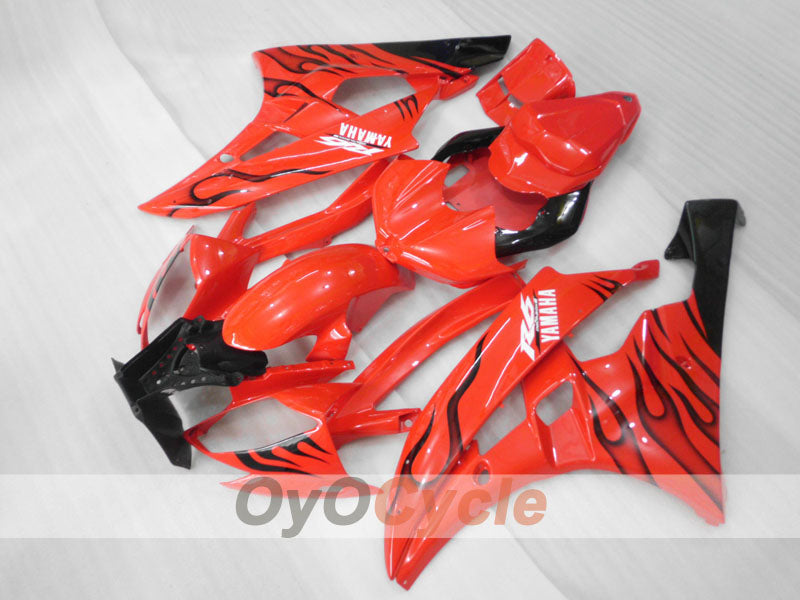 Injection Fairing kit for 06-07 YZF-R6 - Red, Black - Flame #OYO87905878