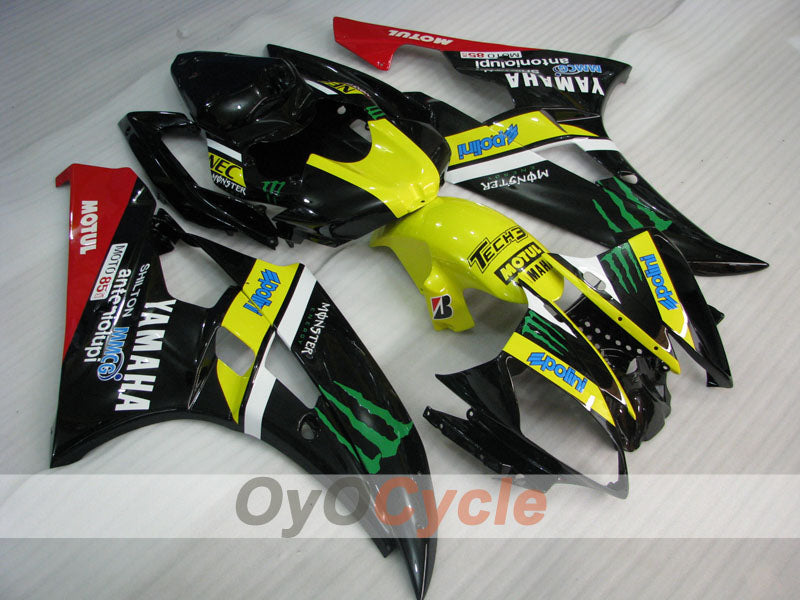 Injection Fairing kit for 06-07 YZF-R6 - Red, Yellow, Black - Monster #OYO87905879 Main image