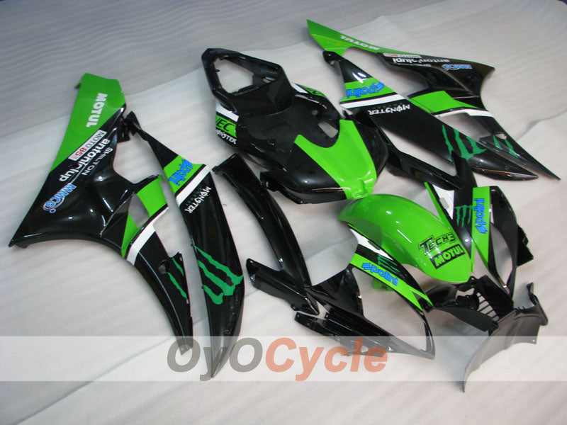 Injection Fairing kit for 06-07 YZF-R6 - Green, Black - Monster #OYO87905881