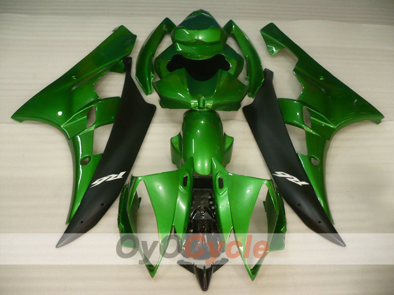 Injection Fairing kit for 06-07 YZF-R6 - Green, Black - Factory Style #OYO87905887