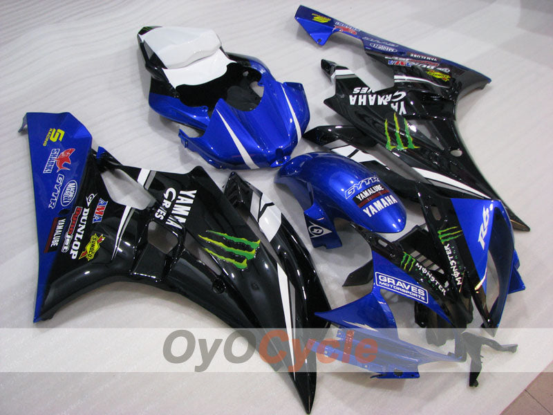 Injection Fairing kit for 06-07 YZF-R6 - Blue, Black - Monster #OYO87905898
