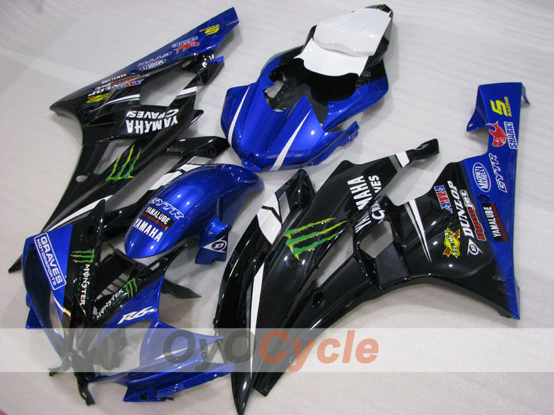 Injection Fairing kit for 06-07 YZF-R6 - Blue, Black - Monster #OYO87905898