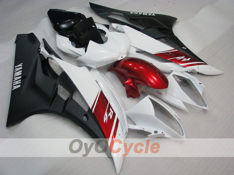 Injection Fairing kit for 06-07 YZF-R6 - Red, White, Black, Matte - Factory Style #OYO87905891 Main image