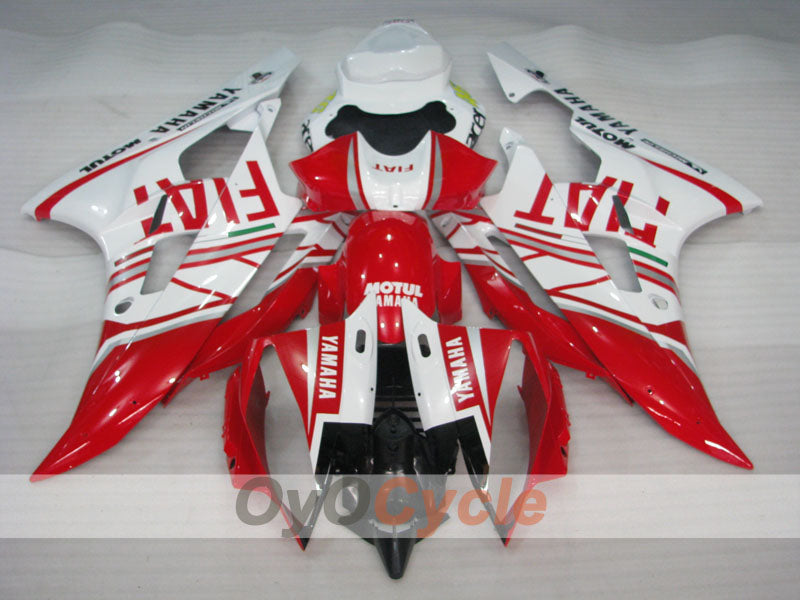 Injection Fairing kit for 06-07 YZF-R6 - Red, White - FIAT #OYO87905892