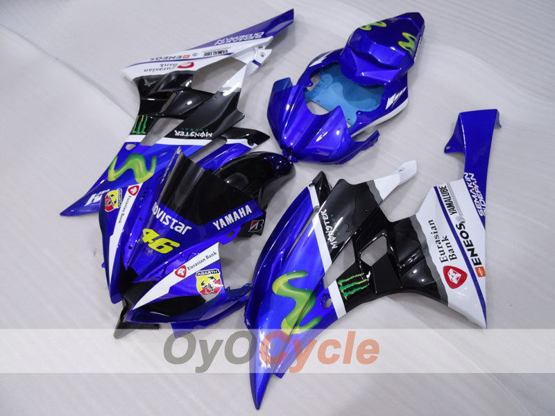 Injection Fairing kit for 06-07 YZF-R6 - Blue, White, Black - Monster #OYO87905894