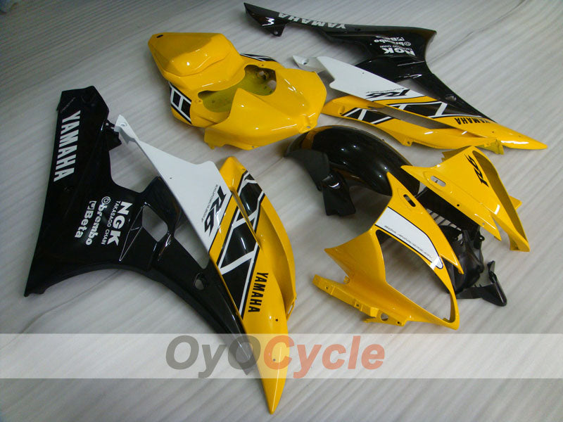 Injection Fairing kit for 06-07 YZF-R6 - Yellow, Black - MOTUL #OYO87905920 Main image