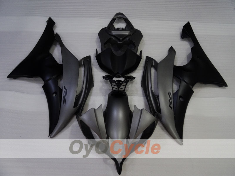 Injection Fairing kit for 08-16 YZF-R6 - Black, Grey, Matte - Factory Style #OYO87905927 Secondary image