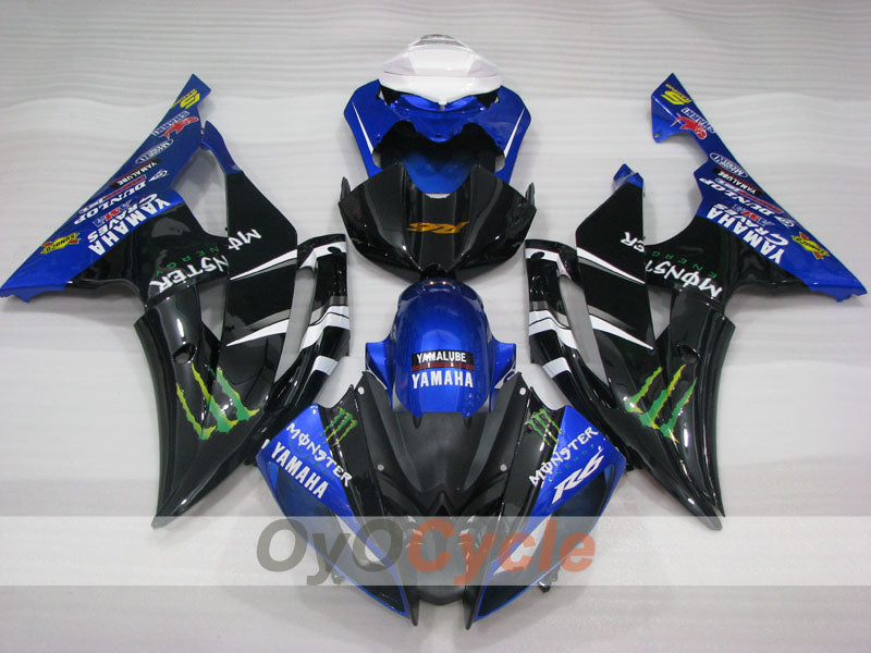 Injection Fairing kit for 08-16 YZF-R6 - Blue, Black - Monster #OYO87905932