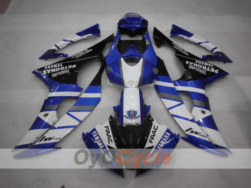 Injection Fairing kit for 08-16 YZF-R6 - Blue, White, Black - PETRONAS #OYO87905940