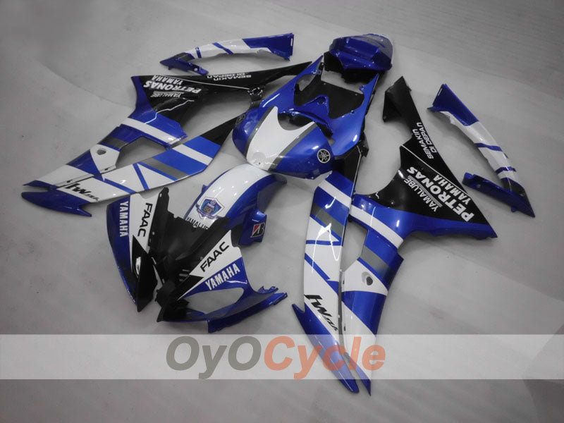 Injection Fairing kit for 08-16 YZF-R6 - Blue, White, Black - PETRONAS #OYO87905940