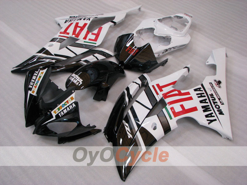 Injection Fairing kit for 08-16 YZF-R6 - White, Black - FIAT #OYO87905948