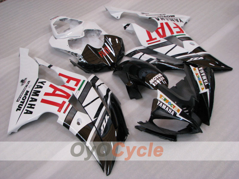 Injection Fairing kit for 08-16 YZF-R6 - White, Black - FIAT #OYO87905948 Main image