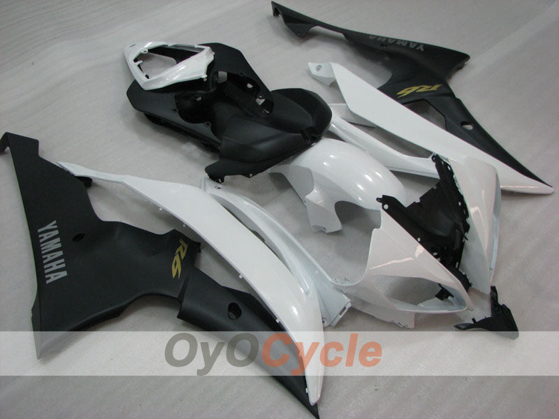 Injection Fairing kit for 08-16 YZF-R6 - White, Black, Matte - Factory Style #OYO87905949 Main image