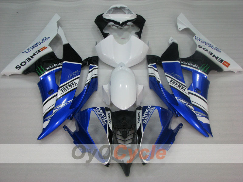 Injection Fairing kit for 08-16 YZF-R6 - Blue, White, Black - Monster #OYO87905956