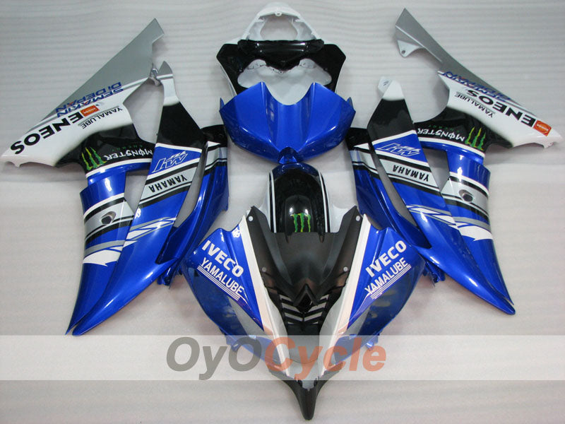 Injection Fairing kit for 08-16 YZF-R6 - Blue, White, Black - Monster #OYO87905957