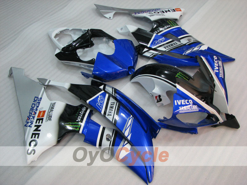 Injection Fairing kit for 08-16 YZF-R6 - Blue, White, Black - Monster #OYO87905957
