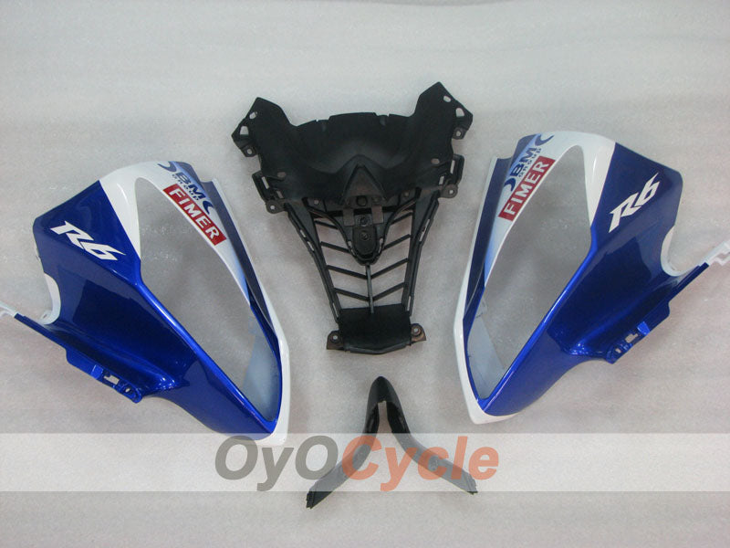 Injection Fairing kit for 08-16 YZF-R6 - Blue, White - Sterilgarda #OYO87905972