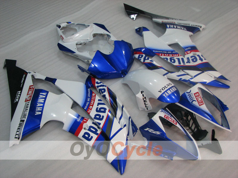 Injection Fairing kit for 08-16 YZF-R6 - Blue, White - Sterilgarda #OYO87905972