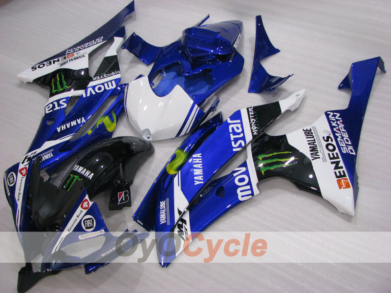 Injection Fairing kit for 08-16 YZF-R6 - Blue, White - Movistar #OYO87905973