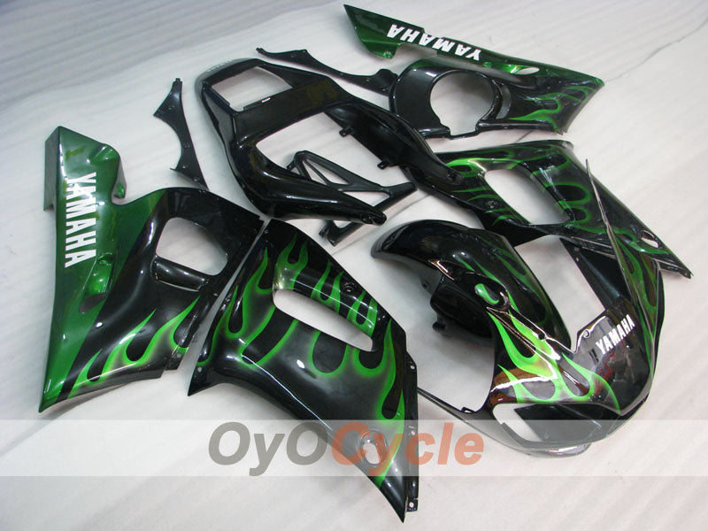 Injection Fairing kit for 98-02 YZF-R6 - Green, Black - Flame #OYO87905977 Secondary image