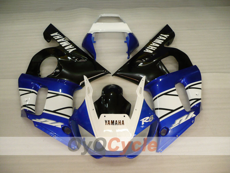 Injection Fairing kit for 98-02 YZF-R6 - Blue, White, Black - Factory Style #OYO87905983