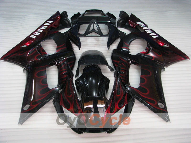 Injection Fairing kit for 98-02 YZF-R6 - Red, Black - Flame #OYO87905987 Secondary image