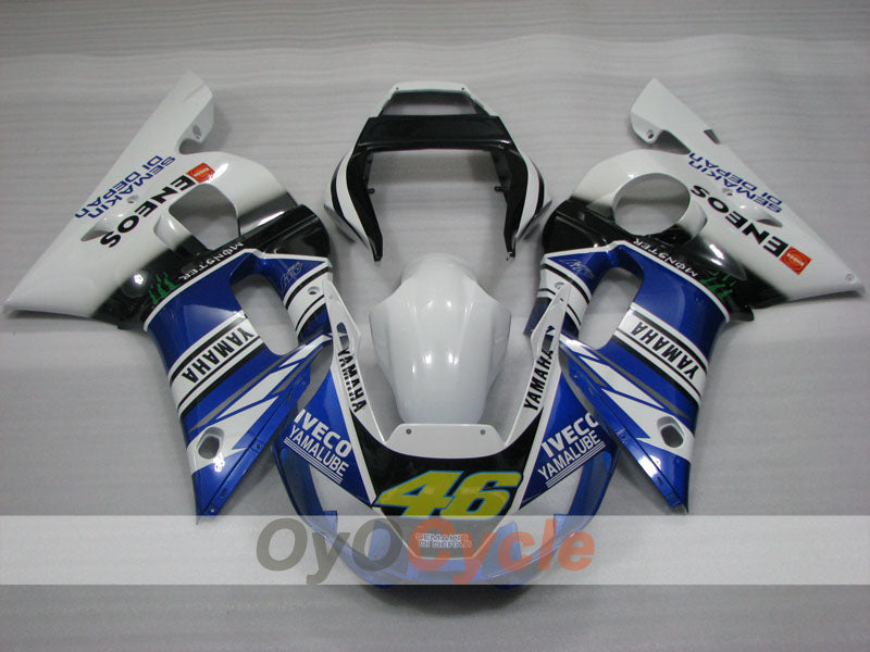 Injection Fairing kit for 98-02 YZF-R6 - Blue, White, Black - Monster #OYO87905989
