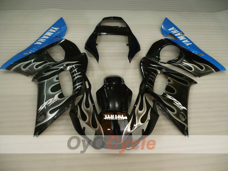 Injection Fairing kit for 98-02 YZF-R6 - Blue, Black - Flame #OYO87905999