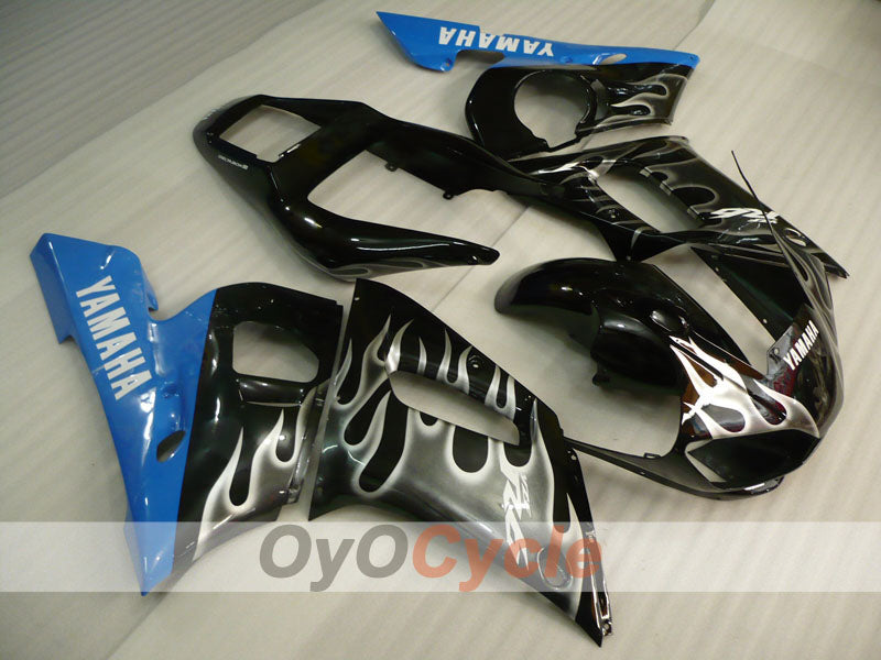 Injection Fairing kit for 98-02 YZF-R6 - Blue, Black - Flame #OYO87905999