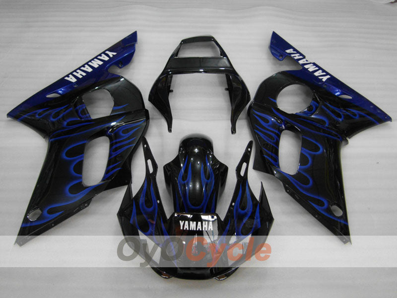 Injection Fairing kit for 98-02 YZF-R6 - Blue, Black - Flame #OYO87906008