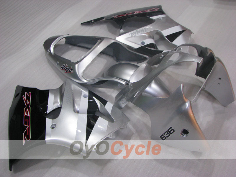 Injection Fairing kit for 00-02 NINJA ZX-6R - Black, Silver - Factory Style #OYO87906022