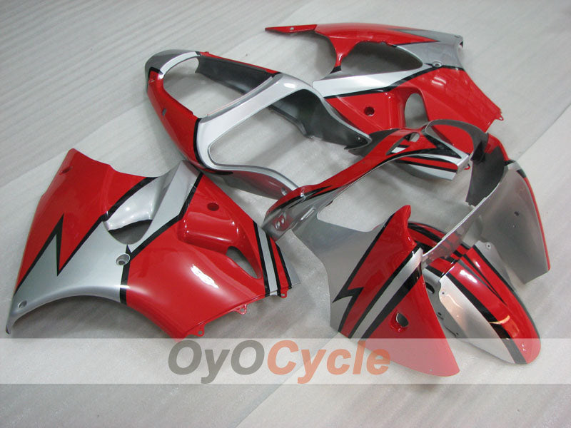 Injection Fairing kit for 00-02 NINJA ZX-6R - Red, Black, Silver - Factory Style #OYO87906024 Main image