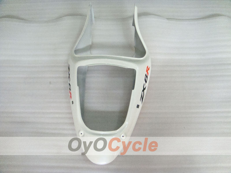 Injection Fairing kit for 00-02 NINJA ZX-6R - Orange, White - Flame #OYO87906030