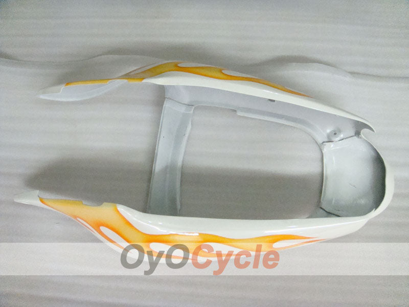 Injection Fairing kit for 00-02 NINJA ZX-6R - Orange, White - Flame #OYO87906030