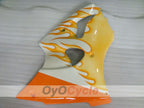 Injection Fairing kit for 00-02 NINJA ZX-6R - Orange, White - Flame #OYO87906030