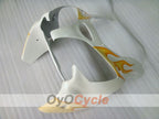 Injection Fairing kit for 00-02 NINJA ZX-6R - Orange, White - Flame #OYO87906030