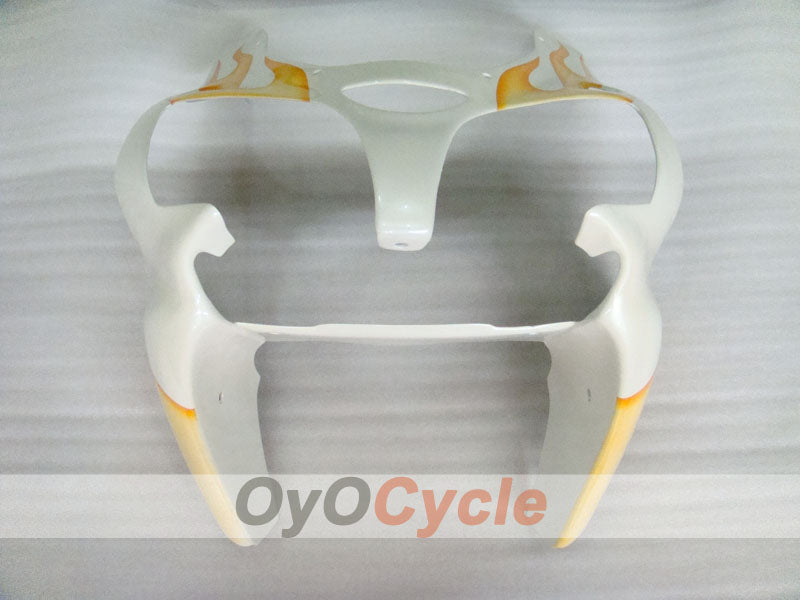 Injection Fairing kit for 00-02 NINJA ZX-6R - Orange, White - Flame #OYO87906030