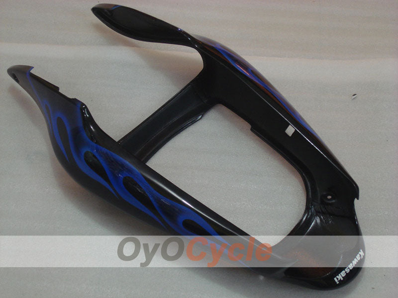 Injection Fairing kit for 00-02 NINJA ZX-6R - Blue, Black - Flame #OYO87906033