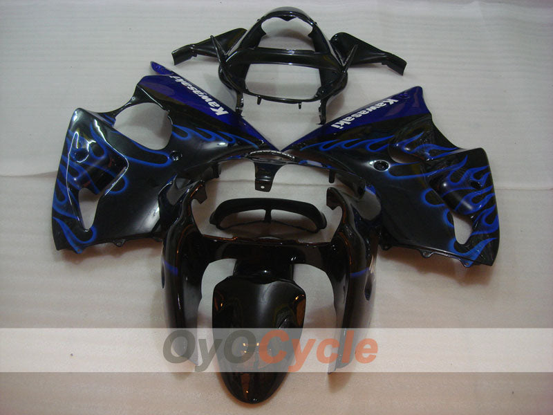 Injection Fairing kit for 00-02 NINJA ZX-6R - Blue, Black - Flame #OYO87906033 Secondary image