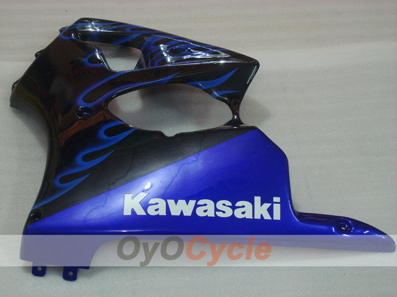 Injection Fairing kit for 00-02 NINJA ZX-6R - Blue, Black - Flame #OYO87906033