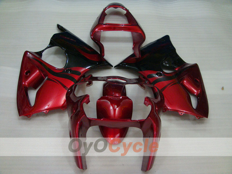Injection Fairing kit for 00-02 NINJA ZX-6R - Red, Black - Flame #OYO87906035