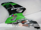 Injection Fairing kit for 03-04 NINJA ZX-6R - Green, Black - Monster #OYO87906043