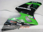 Injection Fairing kit for 03-04 NINJA ZX-6R - Green, Black - Monster #OYO87906043