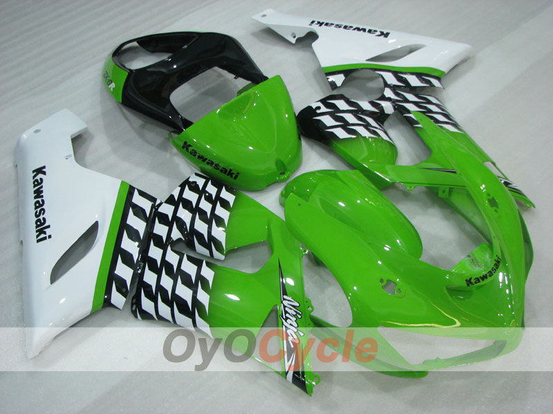 Injection Fairing kit for 05-06 NINJA ZX-6R - Green, White - Factory Style #OYO87906047 Main image