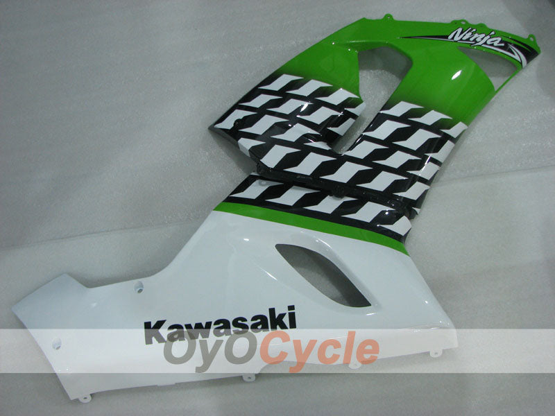 Injection Fairing kit for 05-06 NINJA ZX-6R - Green, White - Factory Style #OYO87906047