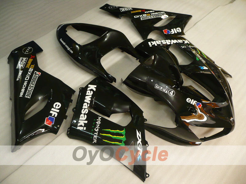 Injection Fairing kit for 05-06 NINJA ZX-6R - Black - Monster #OYO87906049