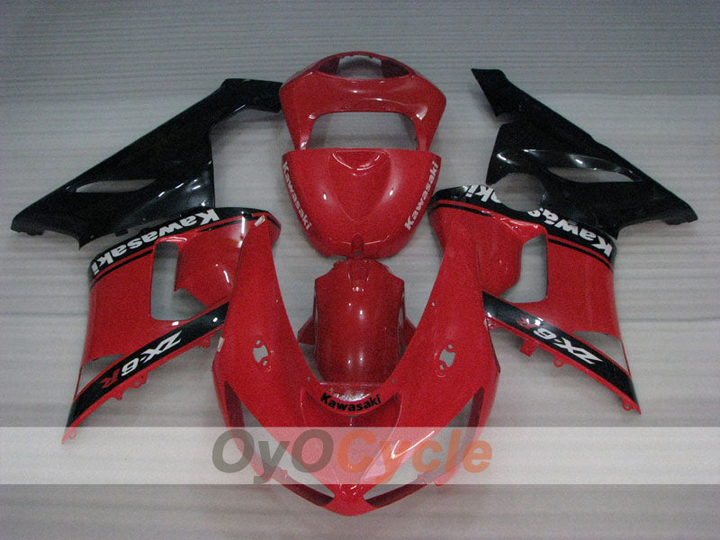 Injection Fairing kit for 05-06 NINJA ZX-6R - Red, Black - Factory Style #OYO87906050